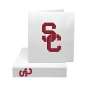 USC Trojans White 2" SC Interlock Binder